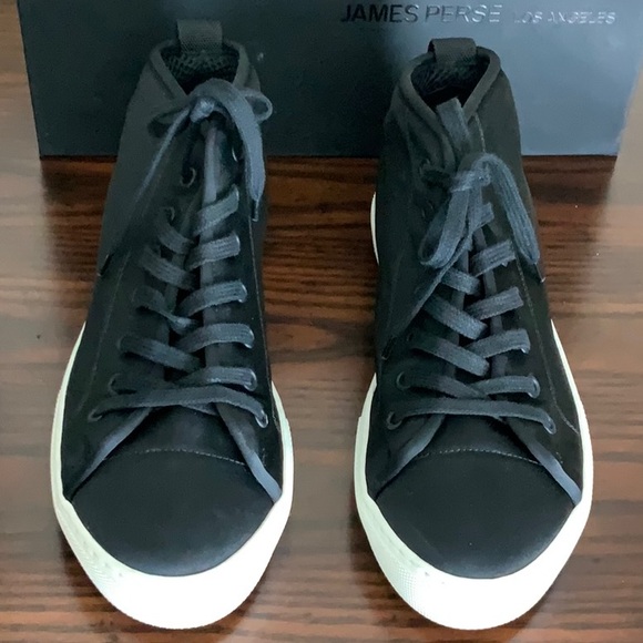 James Perse Mid Top Lace Up Sneakers Size 9 - Picture 4 of 12